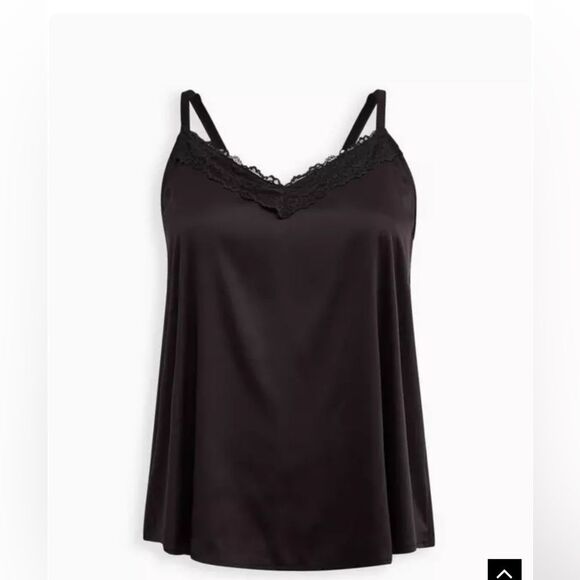 Torrid Dream Satin Lace Trim Sleeveless Sleep Cami Black 5X NWT - Picture 4 of 8